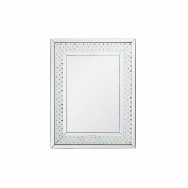 Elegant Decor 28 x 36 in. Sparkle Collection Crystal Mirror MR912836